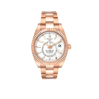 Sky-Dweller 42mm  Rose Gold White Dial Mens Watch 326935