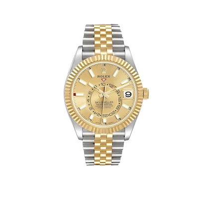 Sky Dweller 42mm Steel Yellow Gold Dial Mens Watch 326933