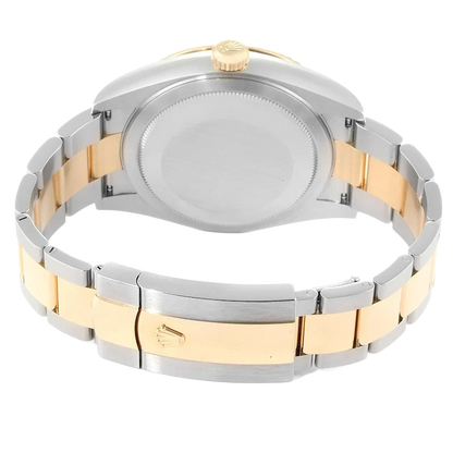 Sky Dweller 42mm Yellow Gold Steel Black Dial Mens Watch 326933