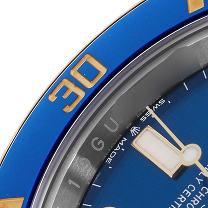 Submariner 41mm Steel Yellow Gold Blue Dial Mens Watch 126613