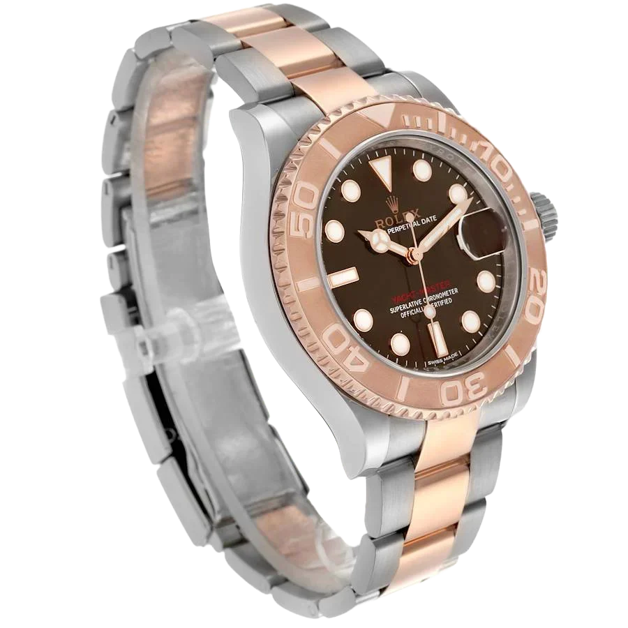 Yachtmaster 40 Rose Gold Steel Brown Dial Mens Watch 116621