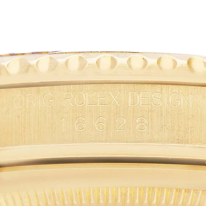 Yachtmaster 40mm Yellow Gold White Dial Mens Watch 16628