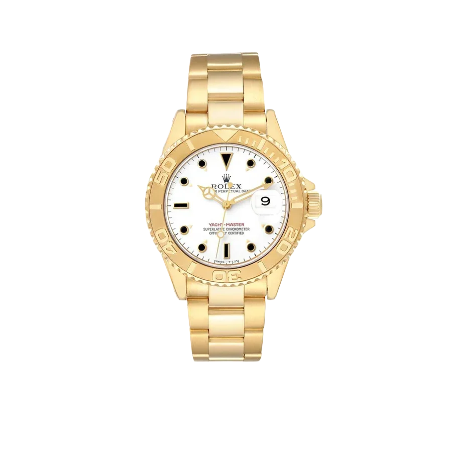 Yachtmaster 40mm Yellow Gold White Dial Mens Watch 16628