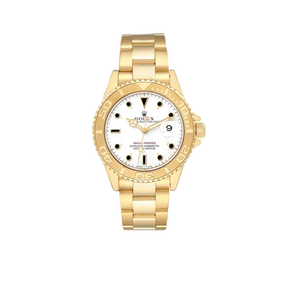 Yachtmaster 40mm Yellow Gold White Dial Mens Watch 16628