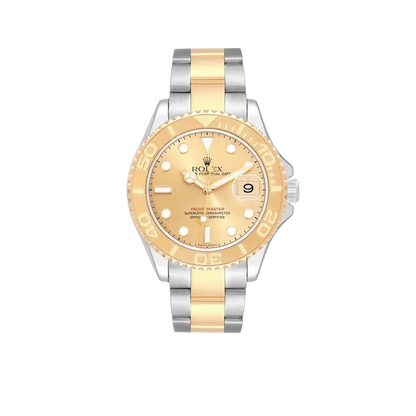 Yachtmaster 40mm Steel Yellow Gold Champagne Dial Mens Watch 16623