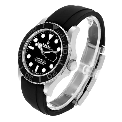 Yachtmaster 42mm White Gold Oysterflex Bracelet Mens Watch 226659