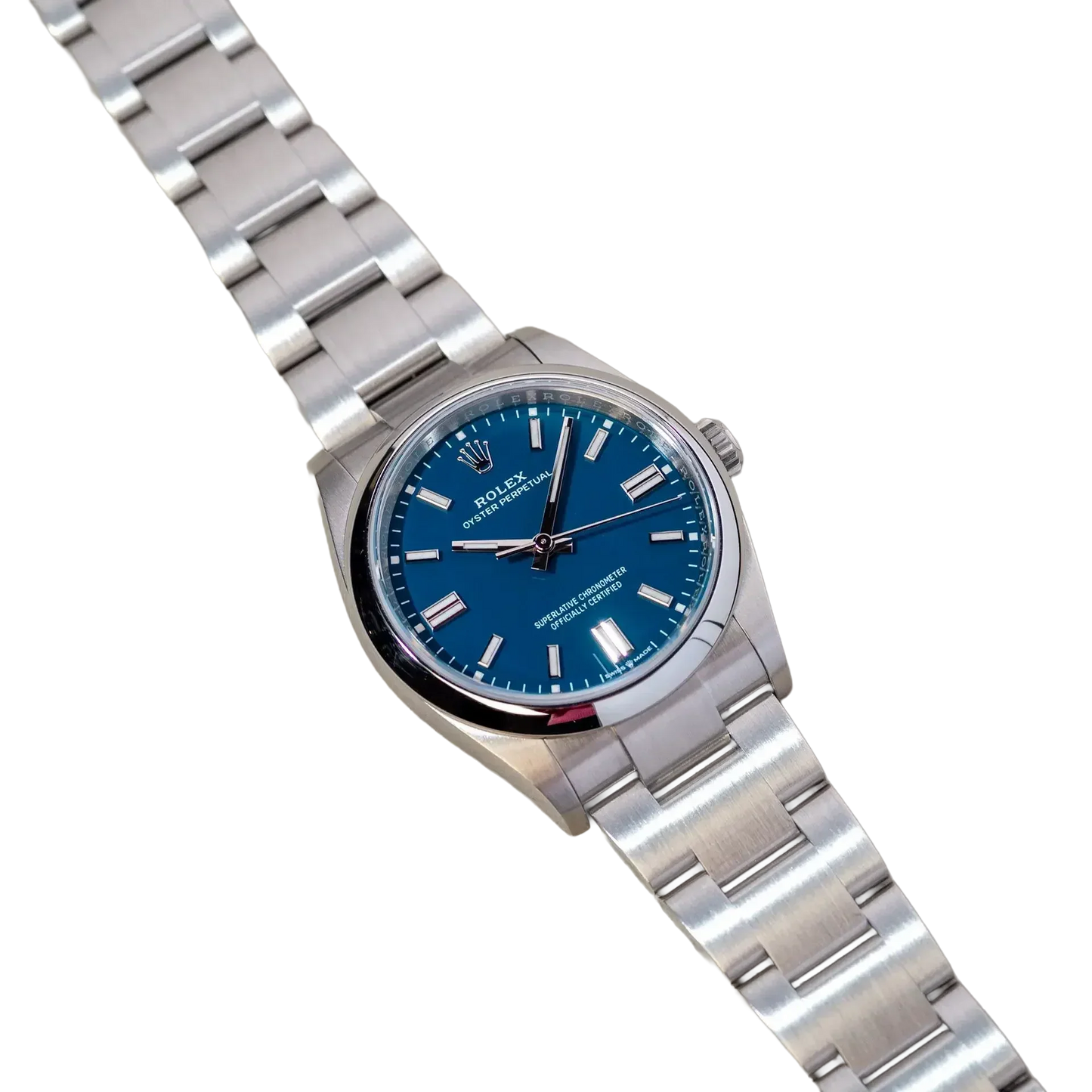 Oyster Perpetual 41mm Stainless Steel Med Blue Dial Men Watch 134300-0009 New 2025