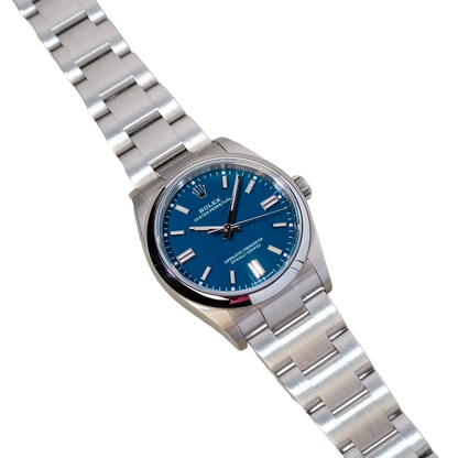 Oyster Perpetual 41mm Stainless Steel Med Blue Dial Men Watch 134300-0009 New 2025