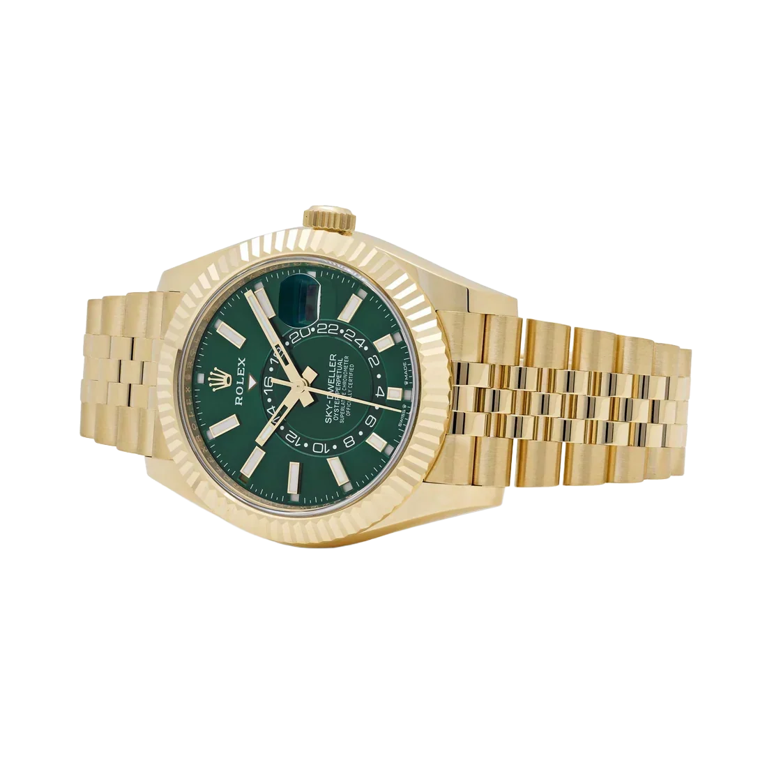 Sky-Dweller 42mm Yellow Gold Bright Green Dial Jubilee 336938 (2025)