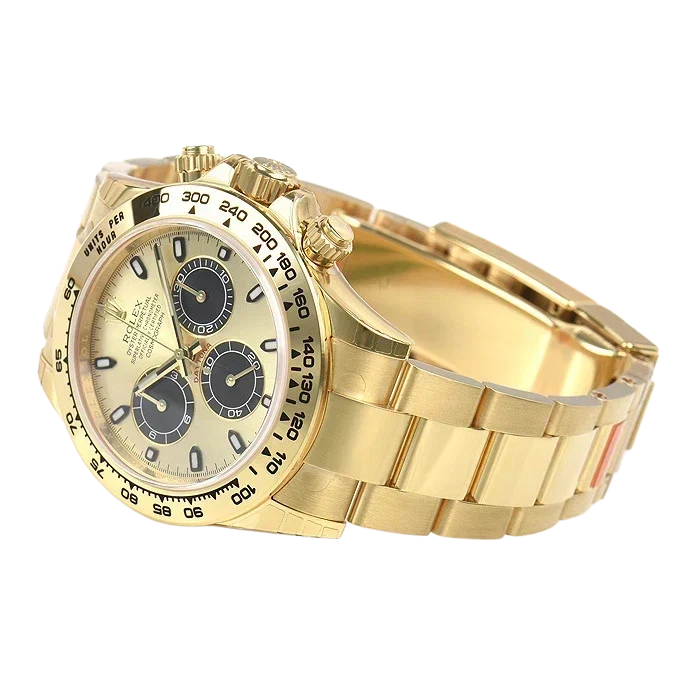 Daytona 40mm Yellow Gold Champagne Black Dial 116508
