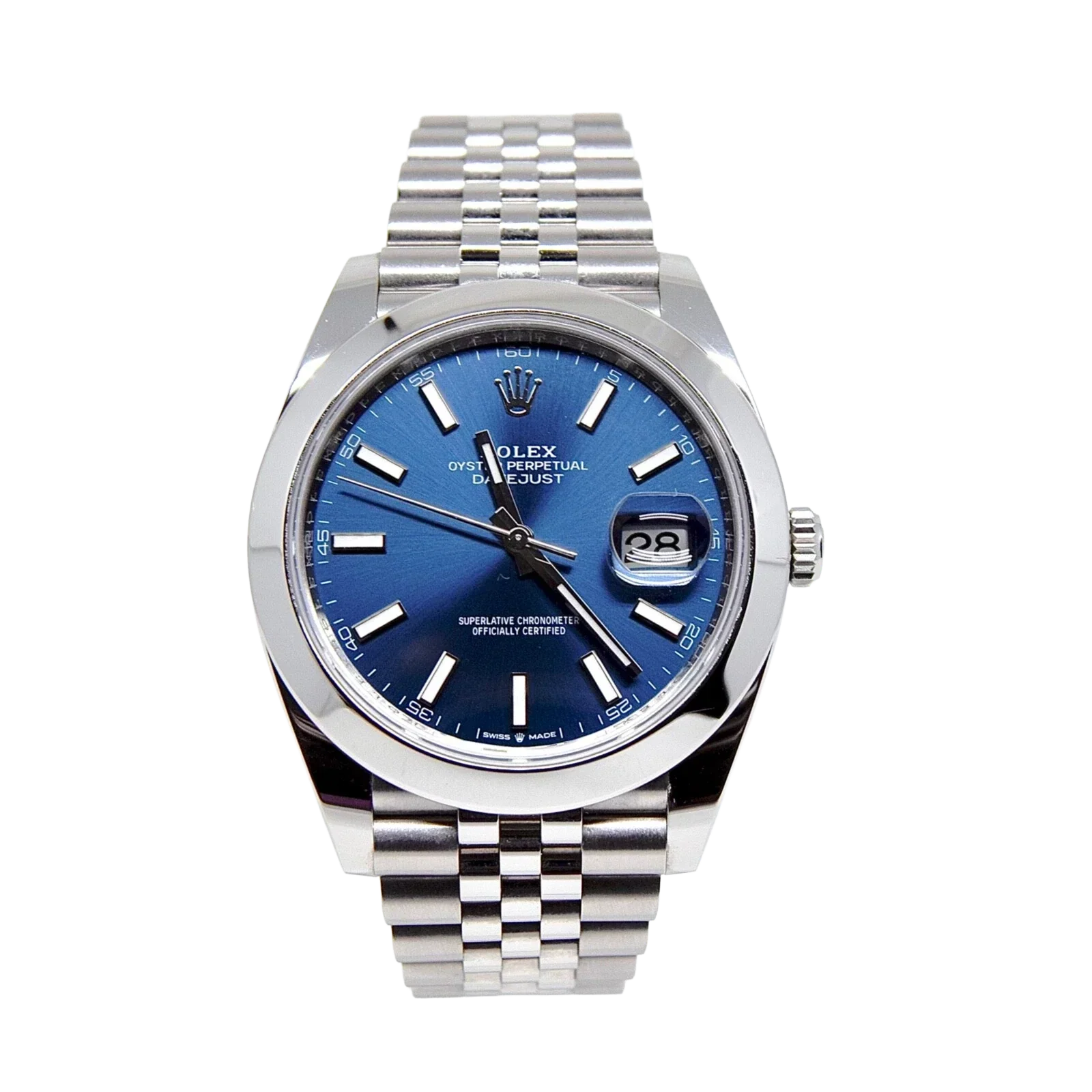 Datejust Oyster 41 mm Oystersteel Blue Dial 126300-0002