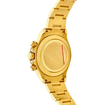 Daytona 116598RBOW Rainbow Yellow Gold Black Diamond Dial Sapphire Bezel