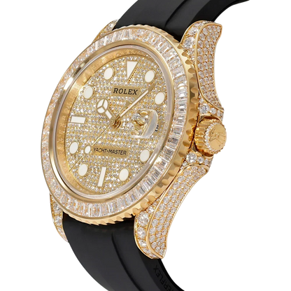 Yacht-Master 226668TBR, 18K Yellow Gold, Pave Index Dial, Oysterflex Bracelet, 42 mm